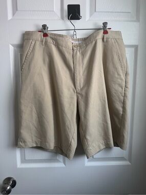 Tour Max Men's Flat Front Beige Shorts